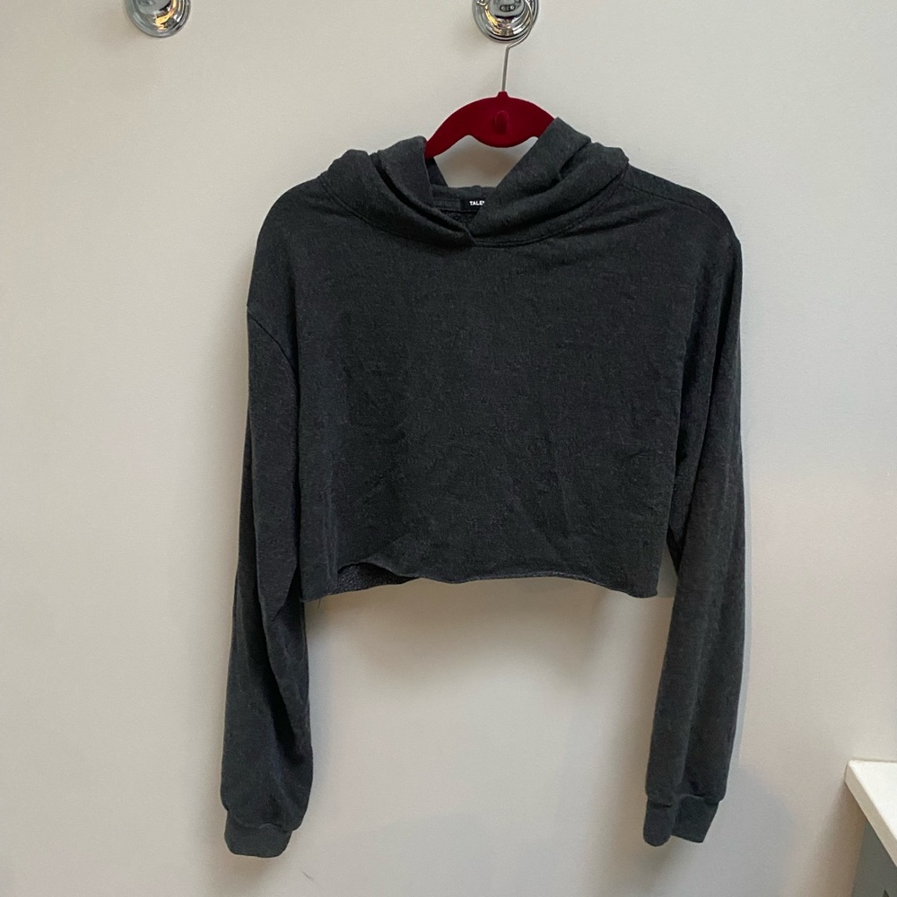 Talentless grey cropped hoodie small